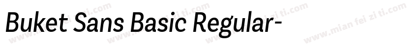 Buket Sans Basic Regular字体转换
